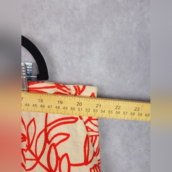 Lane Bryant Linen Cotton Women's‎  orange beige Floral  Skirt Size 24 Plus - Picture 10 of 14